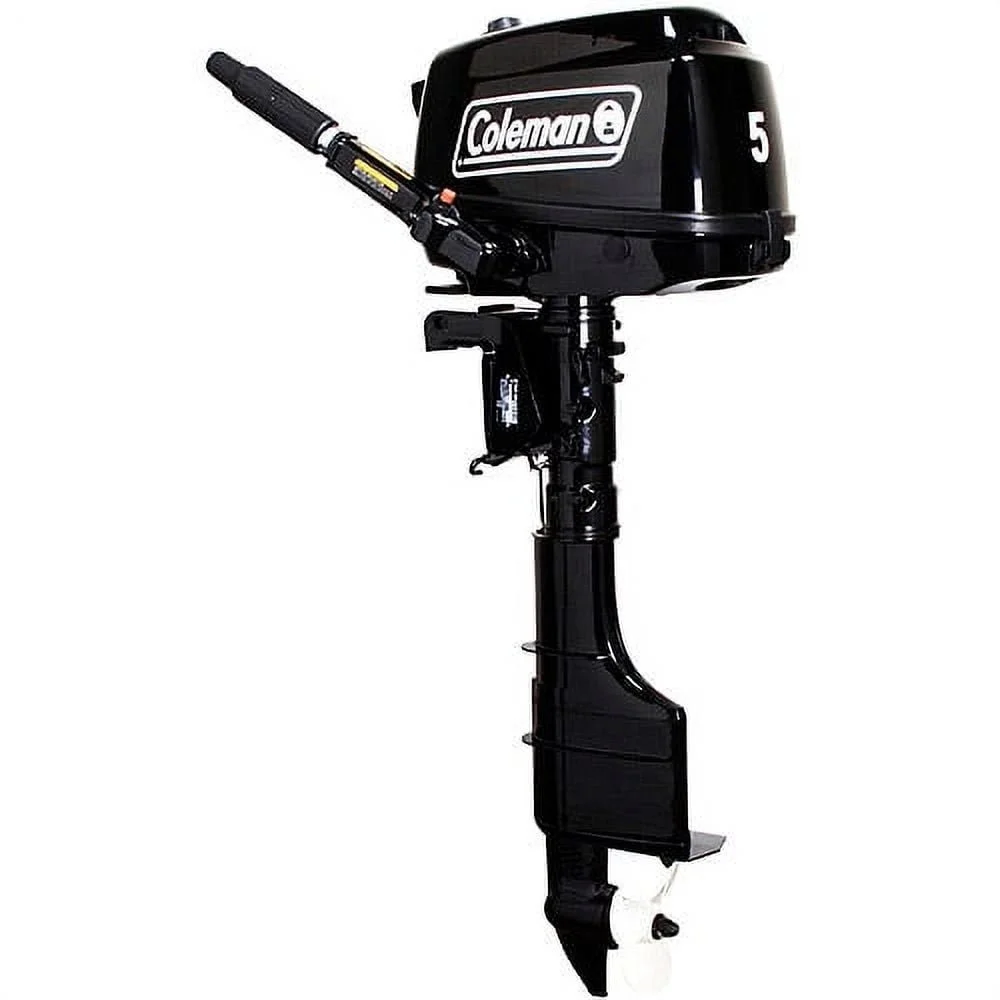 1018-1.webp Coleman Powersports 5 HP 4 Stroke Outboard Boat Motor with Easy Pull Start F5BMS - Image 1