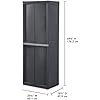 Sterilite 4 Shelf Cabinet, Heavy Duty and Easy to Assemble Plastic Storage Unit, Organize Bins in the Garage, Basement, Attic, Mudroom, Gray, 1-pack - Image 5