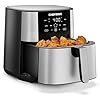 Chefman Air Fryer 8 Qt | TurboFry® 4-in-1 with 450°F Hi-Fry Option for Crispier Results | Bake, Dehydrate, Frozen | XL Nonstick Dishwasher-Safe Basket | Stainless Steel - Image 5