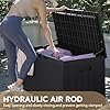 Devoko 100 Gallon Waterproof Large Resin Deck Box Indoor Outdoor Lockable Storage Container for Patio Furniture Cushions Garden Tools (100 Gallon, Black) - Image 2