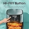 Chefman Air Fryer 8 Qt | TurboFry® 4-in-1 with 450°F Hi-Fry Option for Crispier Results | Bake, Dehydrate, Frozen | XL Nonstick Dishwasher-Safe Basket | Stainless Steel - Image 2