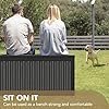 Devoko 100 Gallon Waterproof Large Resin Deck Box Indoor Outdoor Lockable Storage Container for Patio Furniture Cushions Garden Tools (100 Gallon, Black) - Image 5