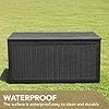 Devoko 100 Gallon Waterproof Large Resin Deck Box Indoor Outdoor Lockable Storage Container for Patio Furniture Cushions Garden Tools (100 Gallon, Black) - Image 3