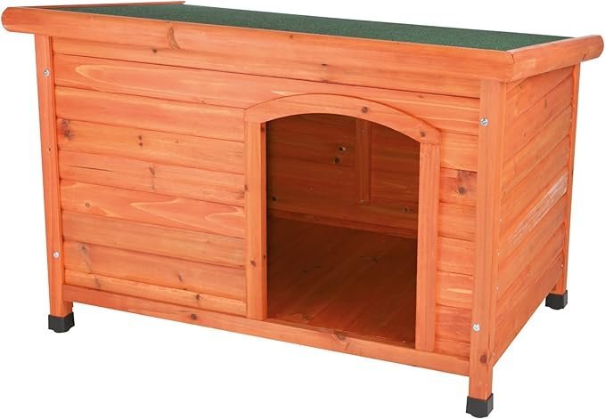 71f2xkZ5iyL._AC_SX679_.jpg TRIXIE Pet Products Dog Club House, Large,Glazed Pine,40.75×26.75×28.25 Inch (Pack of 1),39552 - Image 1
